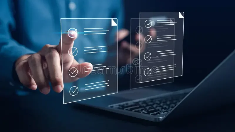 online-survey-filling-out-digital-form-checklist